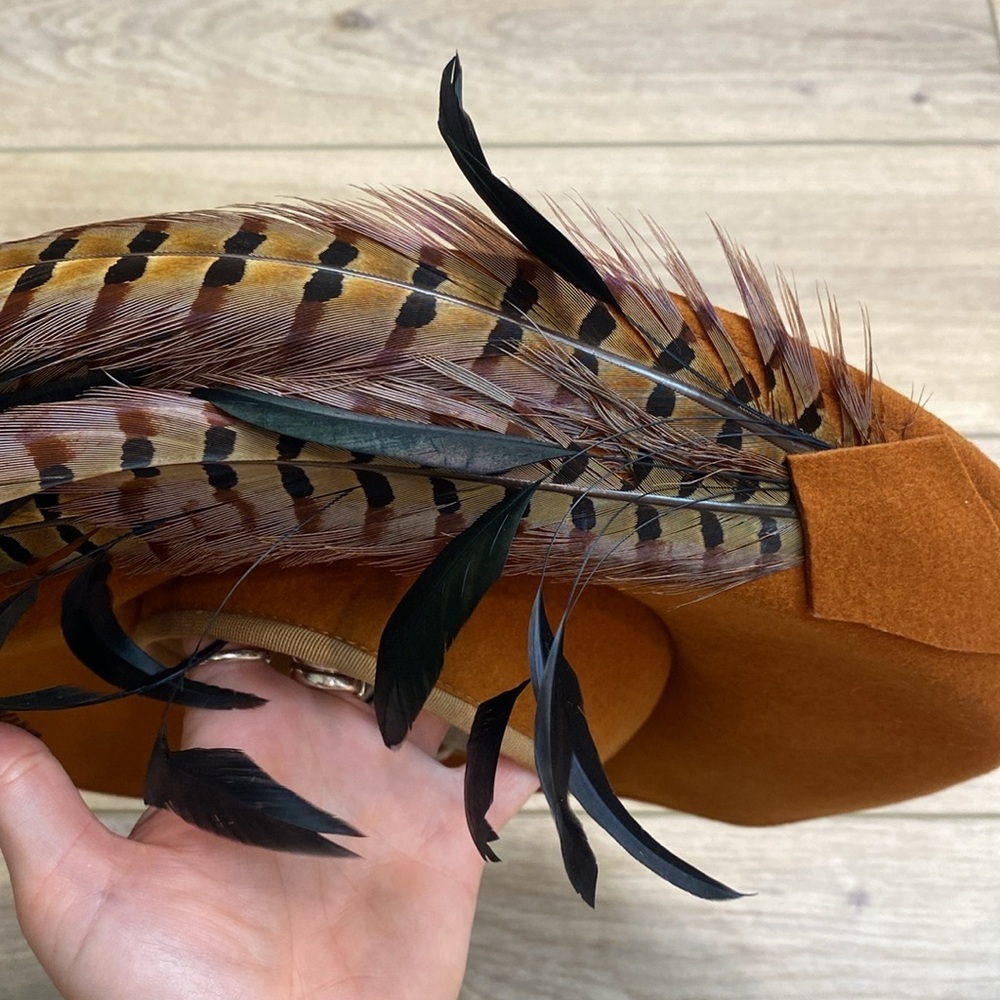 Vintage Jack McConnell‎ Boutique Feather Hat - Picture 5 of 10